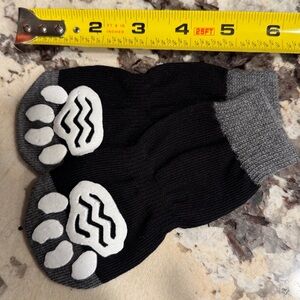 Pet Socks with anti-slip paw print.  Medium 3”